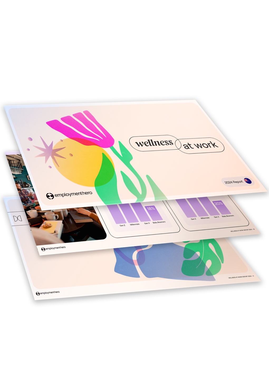 A multi-page 'Wellness at Work' guide